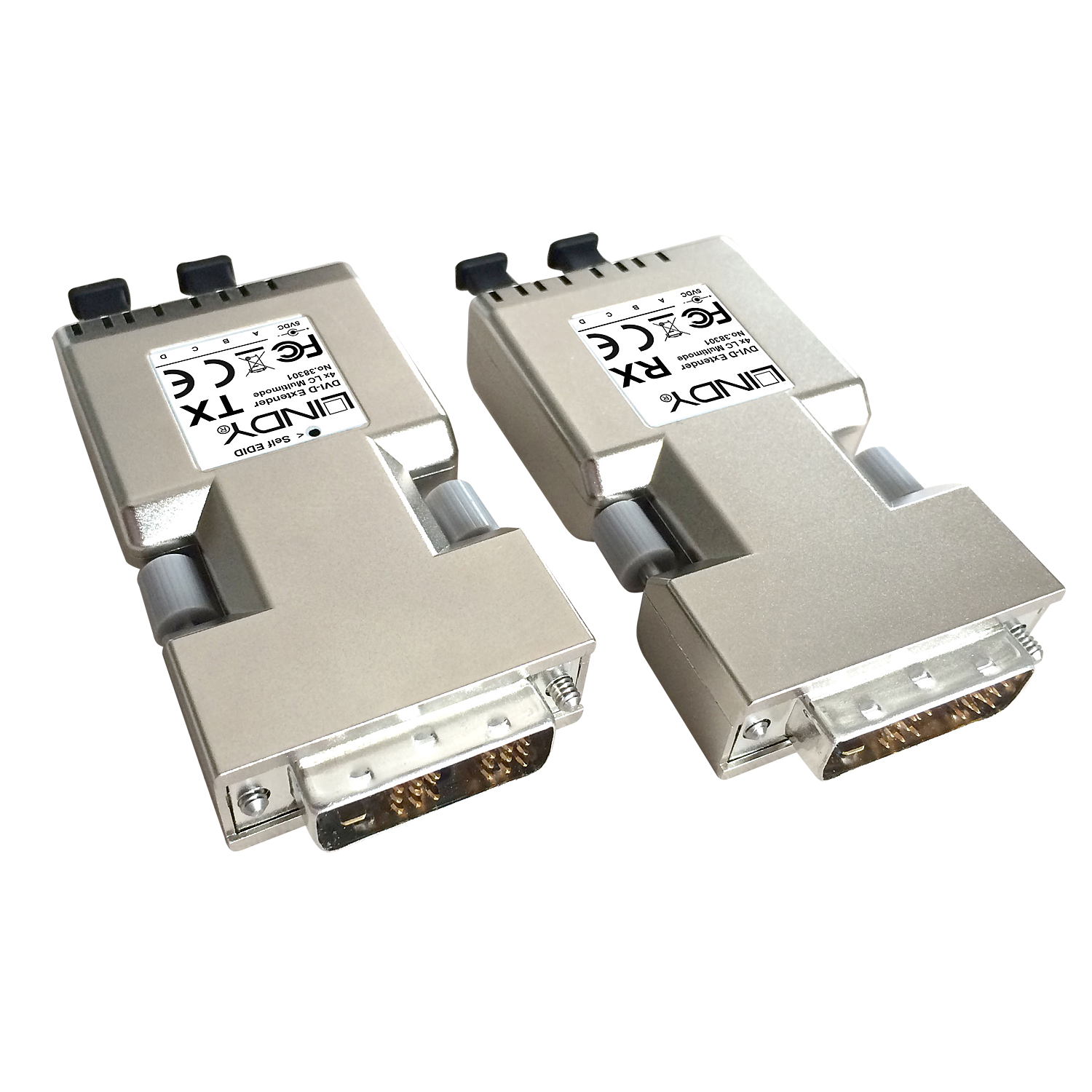 Lindy 500m Fibre Optic DVI-D Single Link Extender | 38301 AV Extender Lindy