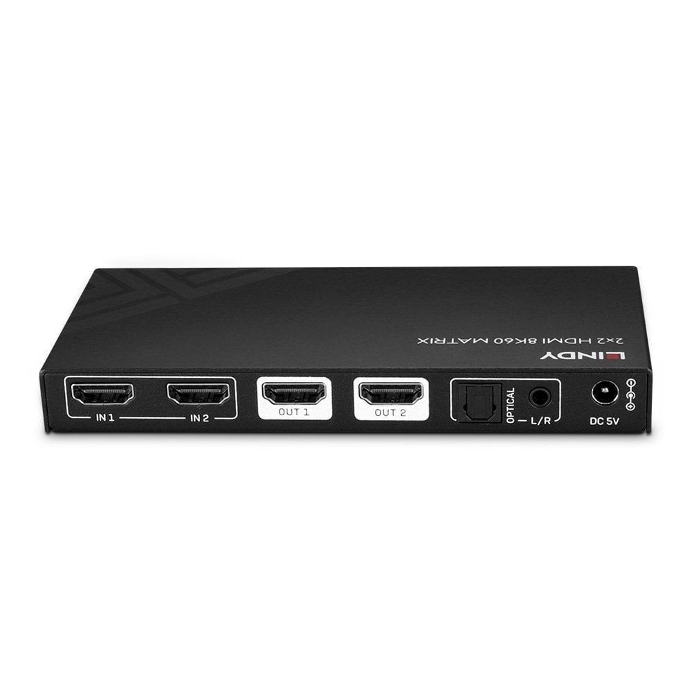 Lindy 2x2 HDMI 8K60 Matrix | 38313 Matrix Switcher Lindy