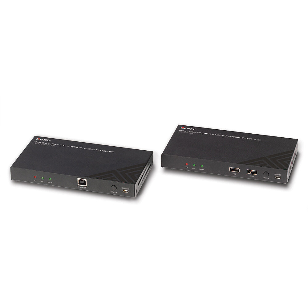 Lindy 100m Cat6 HDMI IR & RS-232 HDBaseT KVM Extender | 38343 AV Extender Lindy