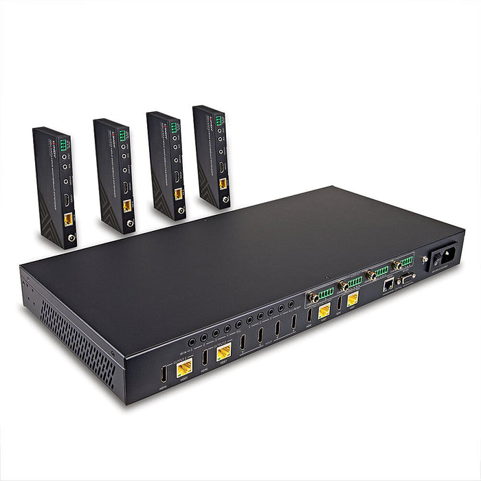Lindy 150m Cat.6 4x4 HDMI 4K60 HDBaseT Matrix Extender | 38345 AV Extender Lindy