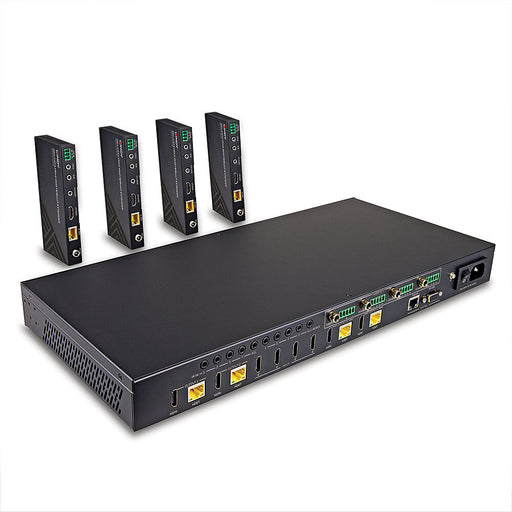 Lindy 150m Cat.6 4x4 HDMI 4K60 HDBaseT Matrix Extender | 38345