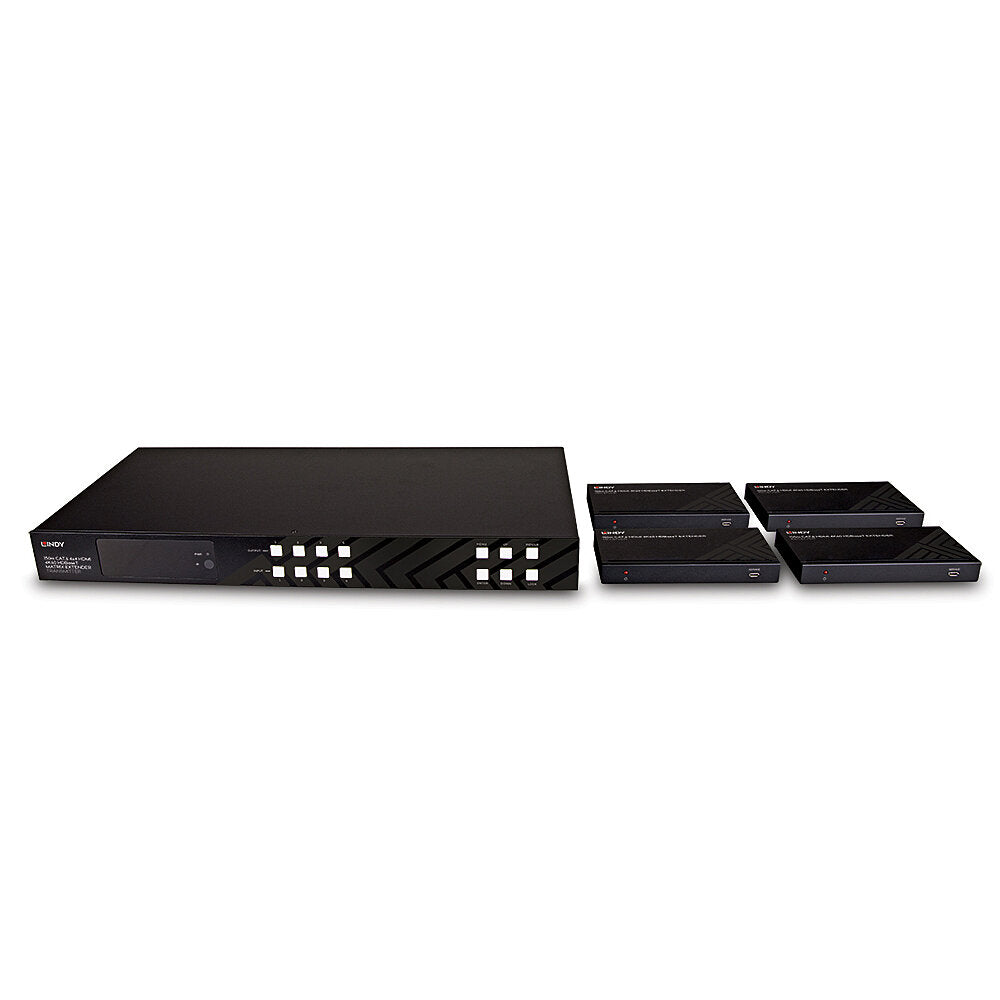 Lindy 150m Cat.6 4x4 HDMI 4K60 HDBaseT Matrix Extender | 38345 AV Extender Lindy
