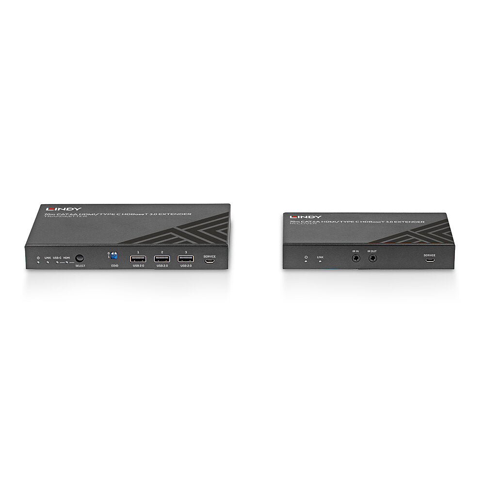 Lindy 70m Cat.6A HDMI 4K60 & Type C HDBaseT 3.0 KVM Extender | 38346 AV Extender Lindy
