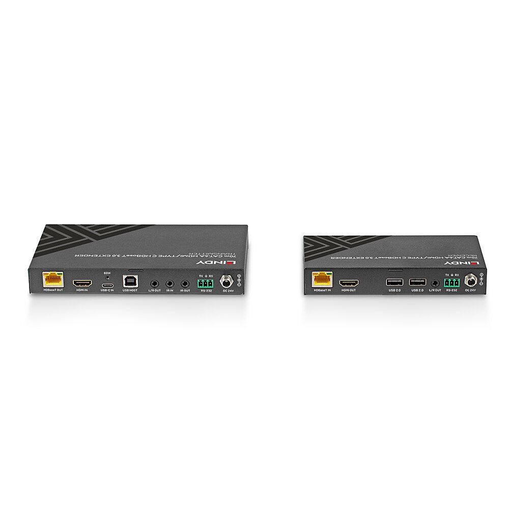 Lindy 70m Cat.6A HDMI 4K60 & Type C HDBaseT 3.0 KVM Extender | 38346 AV Extender Lindy
