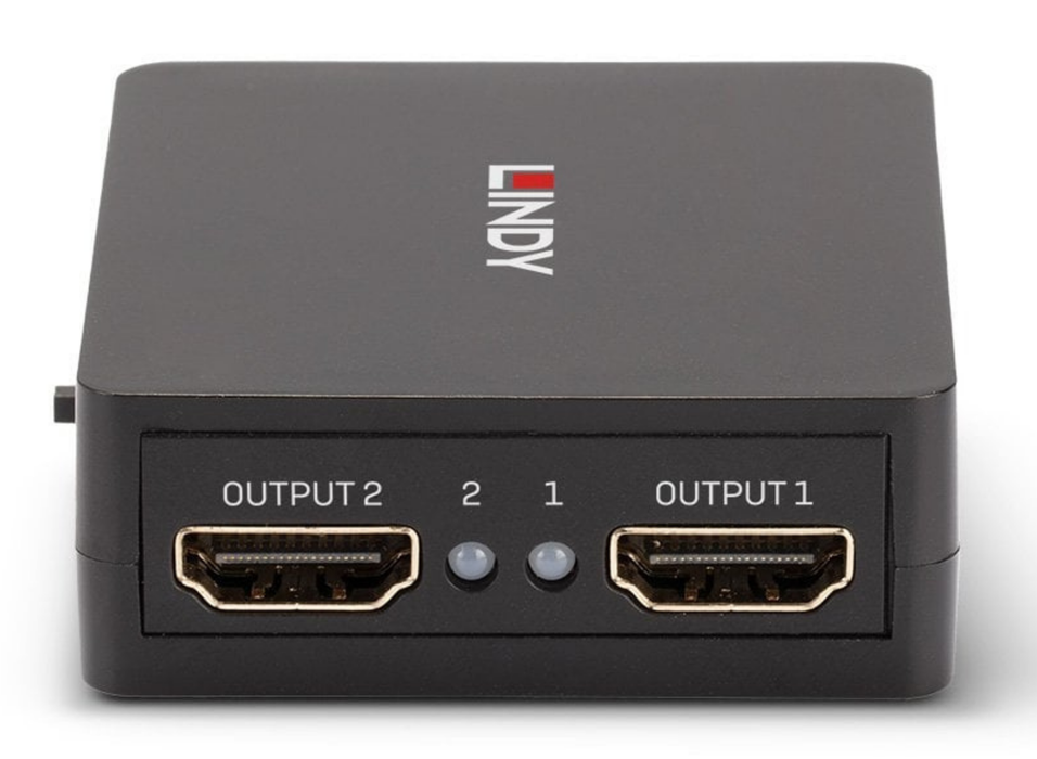 Lindy 2 Port HDMI 18G Splitter, Compact | 38358 Lindy Video Splitters Lindy