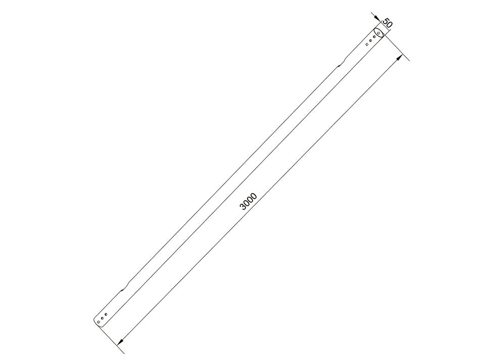 Multibrackets M Pro Series Chrome Extension Pipe 3m | 7350073733835 Mounting Accessory Multibrackets
