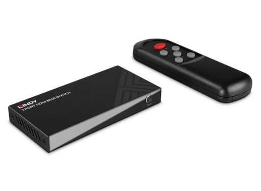 Lindy 3 Port HDMI 8K60 Switch | 38369 Video Switches Lindy