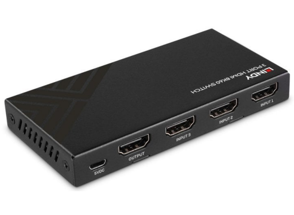 Lindy 3 Port HDMI 8K60 Switch | 38369 Video Switch Lindy