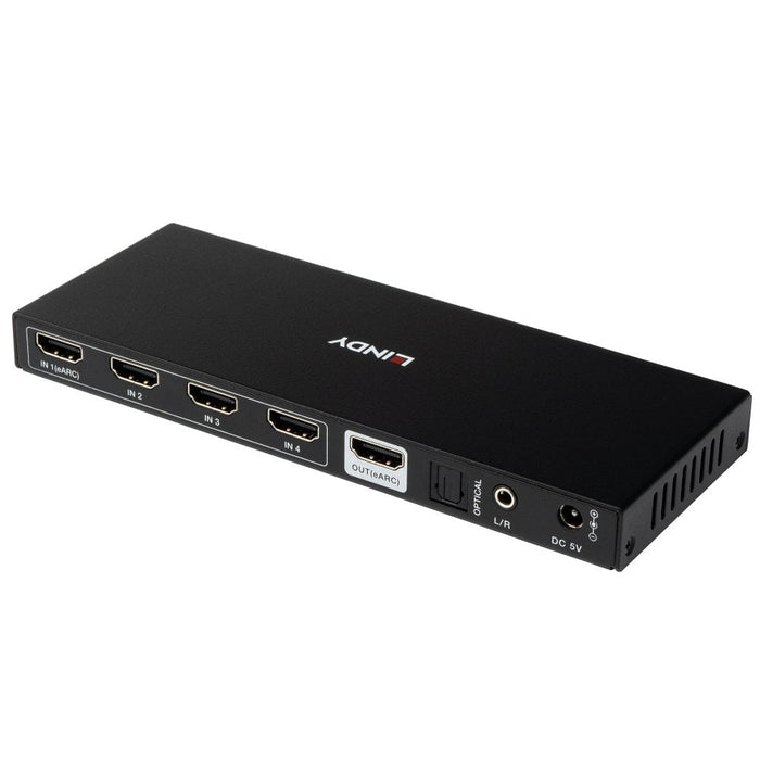 Lindy 4 Port HDMI 8K60 Switch with eARC | 38386 KVM Switches Lindy