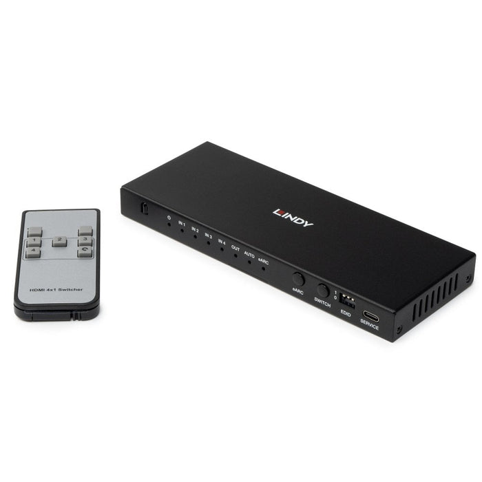 Lindy 4 Port HDMI 8K60 Switch with eARC | 38386 KVM Switches Lindy