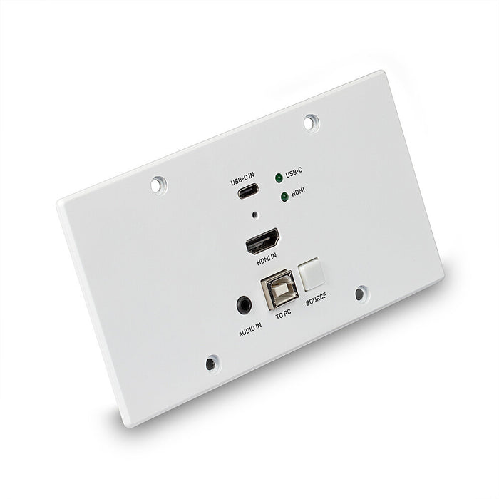 Lindy 150m Cat.6 HDMI 4K60 & Type C HDBaseT EU Wall Plate KVM Extender, Transmitter | 38388 AV Extender Lindy