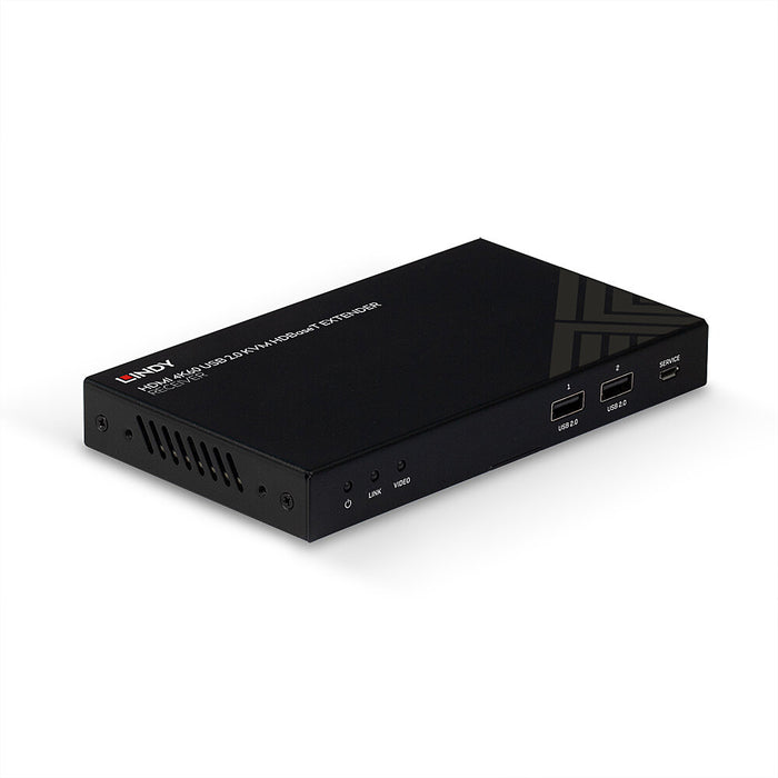 Lindy 150m Cat.6 HDMI 4K60, IR, RS-232 & Audio HDBaseT KVM Extender, Receiver | 38389 AV Extender Lindy