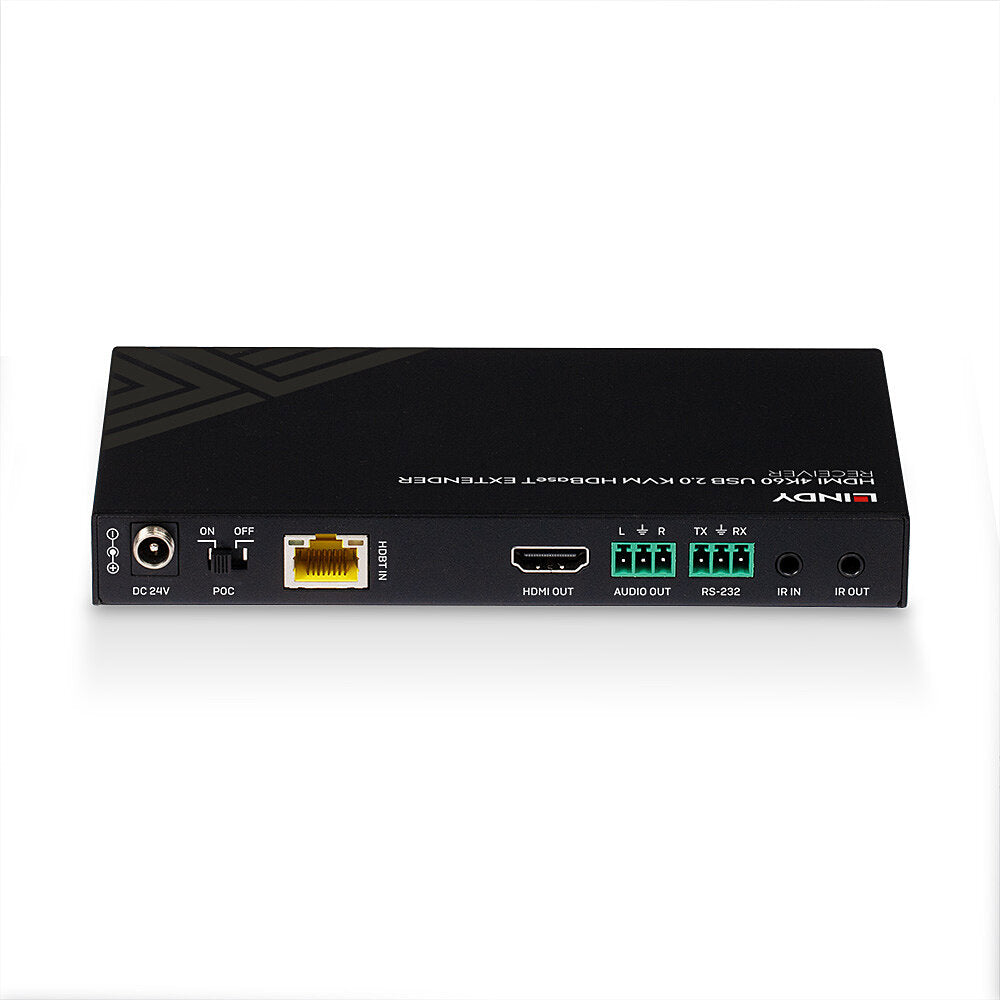 Lindy 150m Cat.6 HDMI 4K60, IR, RS-232 & Audio HDBaseT KVM Extender, Receiver | 38389 AV Extender Lindy