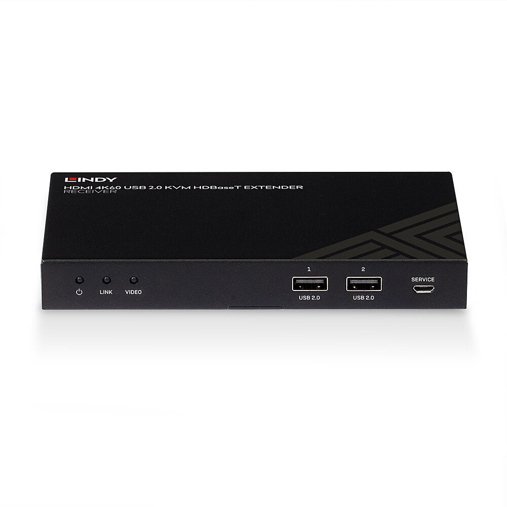 Lindy 150m Cat.6 HDMI 4K60, IR, RS-232 & Audio HDBaseT KVM Extender, Receiver | 38389 AV Extender Lindy