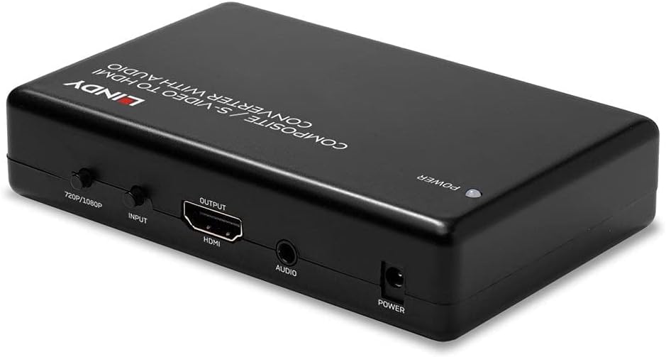 Lindy Composite / S-Video to HDMI Converter with Audio | 38394 Video Signal Converters Lindy