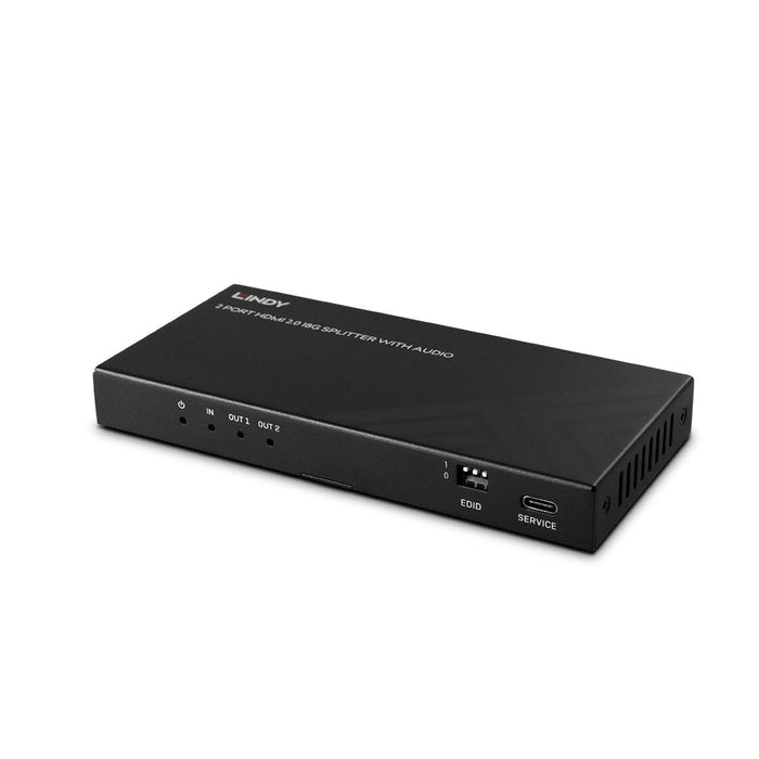 Lindy 2 Port HDMI 8K60 Splitter with Audio | 38534 Video Splitter Lindy