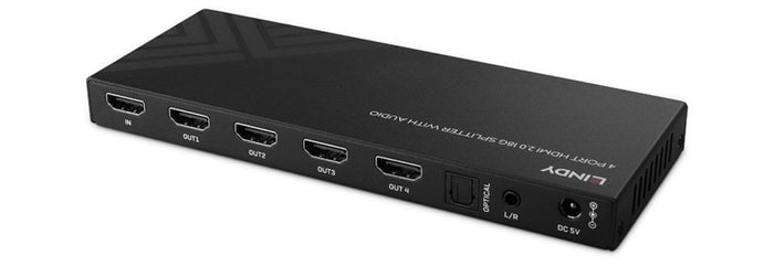 Lindy 4 Port HDMI 8K60 Splitter with Audio | 38535 Splitter Lindy