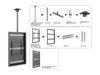 Multibrackets M Pro Series Enclosure 50" Ceiling Medium Black Signage Display Enclosures Multibrackets