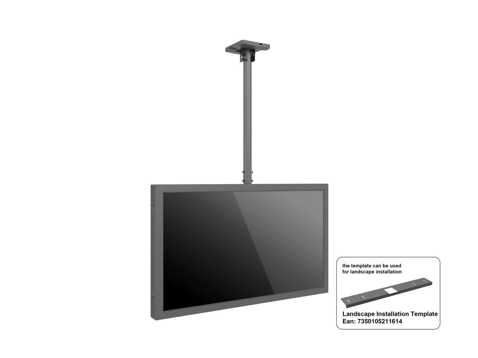 Multibrackets M Pro Series Enclosure 50" Ceiling Medium Black Signage Display Enclosures Multibrackets