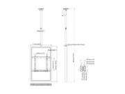 Multibrackets M Pro Series Enclosure 50" Ceiling Medium Black Signage Display Enclosures Multibrackets