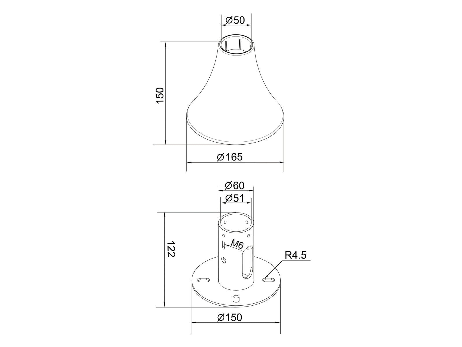 Multibrackets M Pro Series Floor To Ceiling Plate White Mounting Accessory Multibrackets
