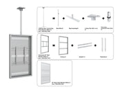 Multibrackets M Pro Series Enclosure 50" Ceiling Medium White Signage Display Enclosures Multibrackets