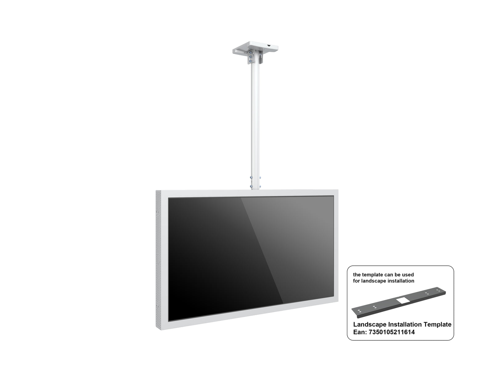 Multibrackets M Pro Series Enclosure 50" Ceiling Medium White Signage Display Enclosures Multibrackets
