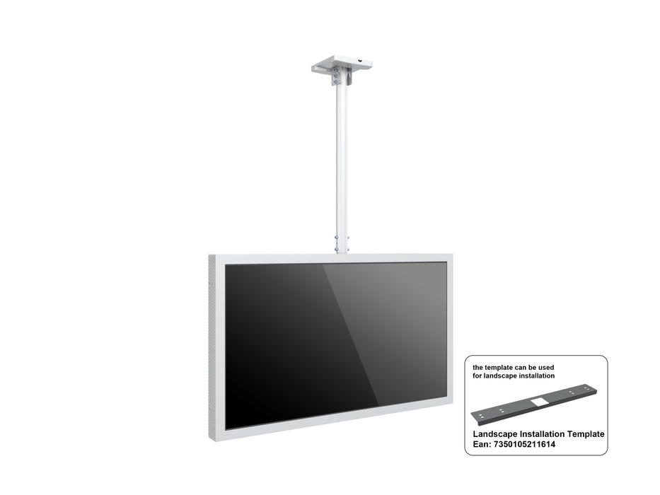 Multibrackets M Pro Series Enclosure 50" Ceiling Medium White Signage Display Enclosures Multibrackets