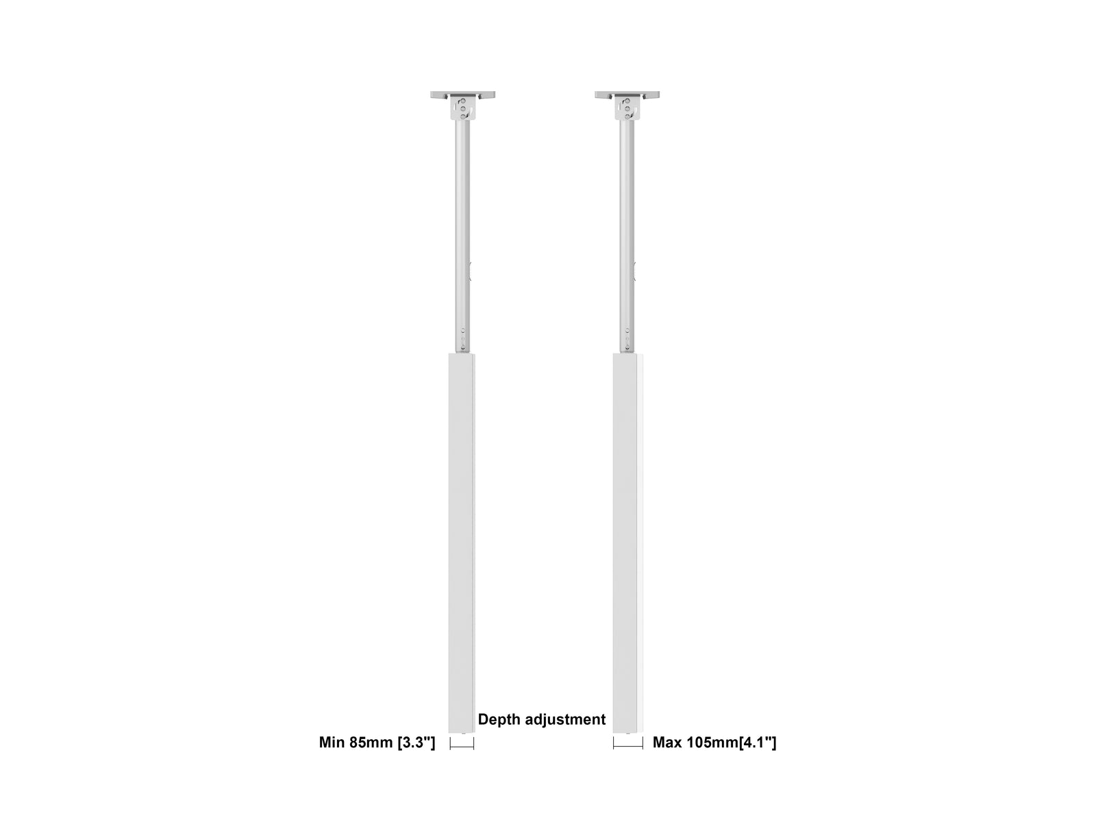 Multibrackets M Pro Series Enclosure 50" Ceiling Medium White Signage Display Enclosures Multibrackets