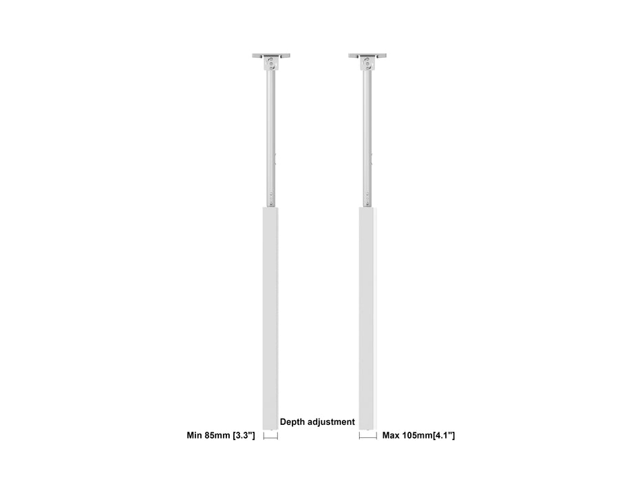 Multibrackets M Pro Series Enclosure 50" Ceiling Medium White Signage Display Enclosures Multibrackets