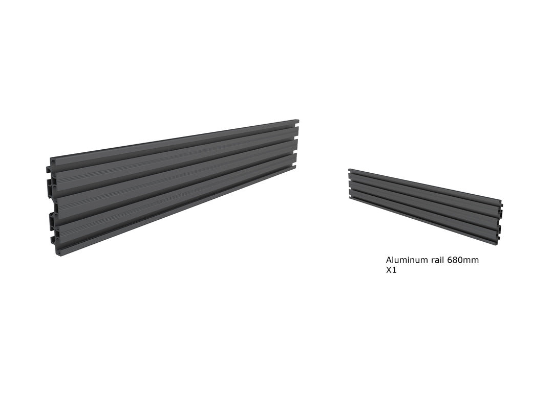 Multibrackets M Pro Series Single Screen Rail 68cm Black | 7350073733866 Mounting Accessory Multibrackets