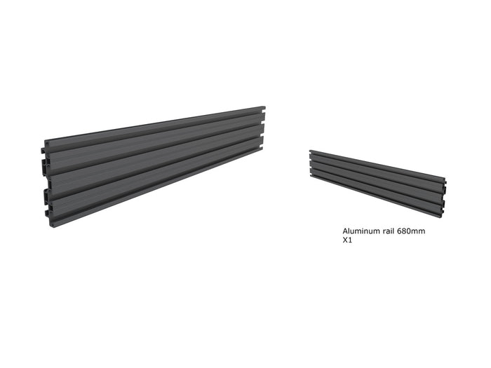 Multibrackets M Pro Series Single Screen Rail 68cm Black | 7350073733866 Mounting Accessory Multibrackets