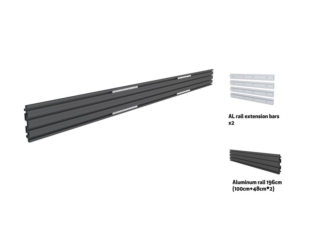 Multibrackets M Pro Series Dual Screen Rail - 196cm Mounting Accessory Multibrackets