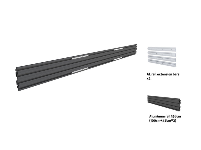 Multibrackets M Pro Series Dual Screen Rail - 196cm Mounting Accessory Multibrackets
