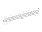 Multibrackets M Pro Series Dual Screen Rail - 196cm Mounting Accessory Multibrackets