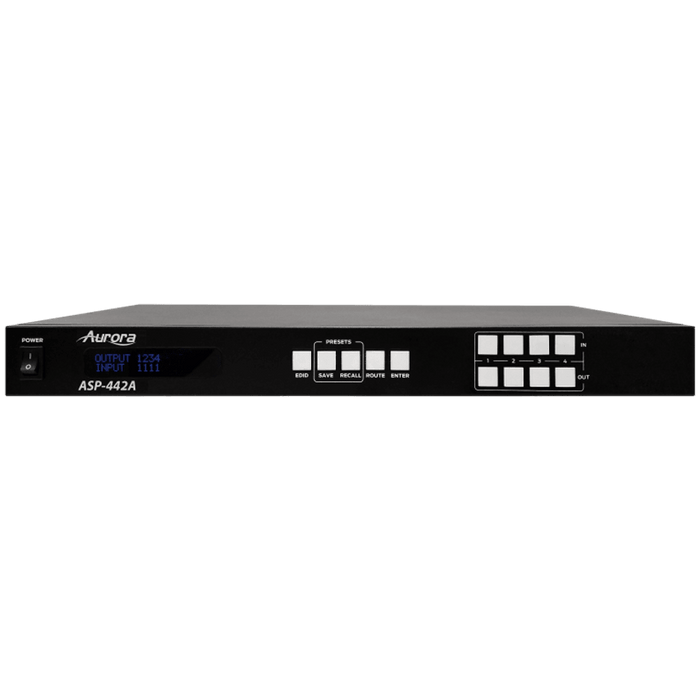 Aurora Multimedia ASP-442A 4x4 HDMI 2.0A Matrix 4K60Hz UHD Matrix Aurora
