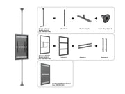 Multibrackets M Pro Series Enclosure 50" Floor to Ceiling Medium Black Signage Display Enclosures Multibrackets