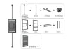 Multibrackets M Pro Series Enclosure 50" Floor to Ceiling Medium Black Signage Display Enclosures Multibrackets