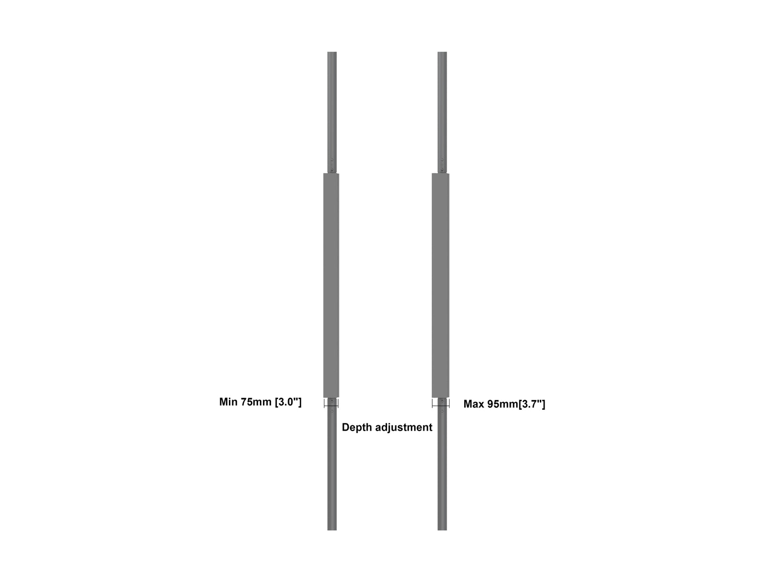 Multibrackets M Pro Series Enclosure 50" Floor to Ceiling Medium Black Signage Display Enclosures Multibrackets