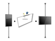 Multibrackets M Pro Series Enclosure 50" Floor to Ceiling Medium Black Signage Display Enclosures Multibrackets