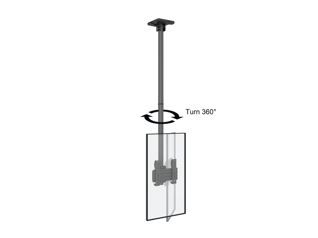 Multibrackets 24” - 42" 1.5m Pole Single Side Display Ceiling Mount Pro Ceiling Mount Bracket Multibrackets