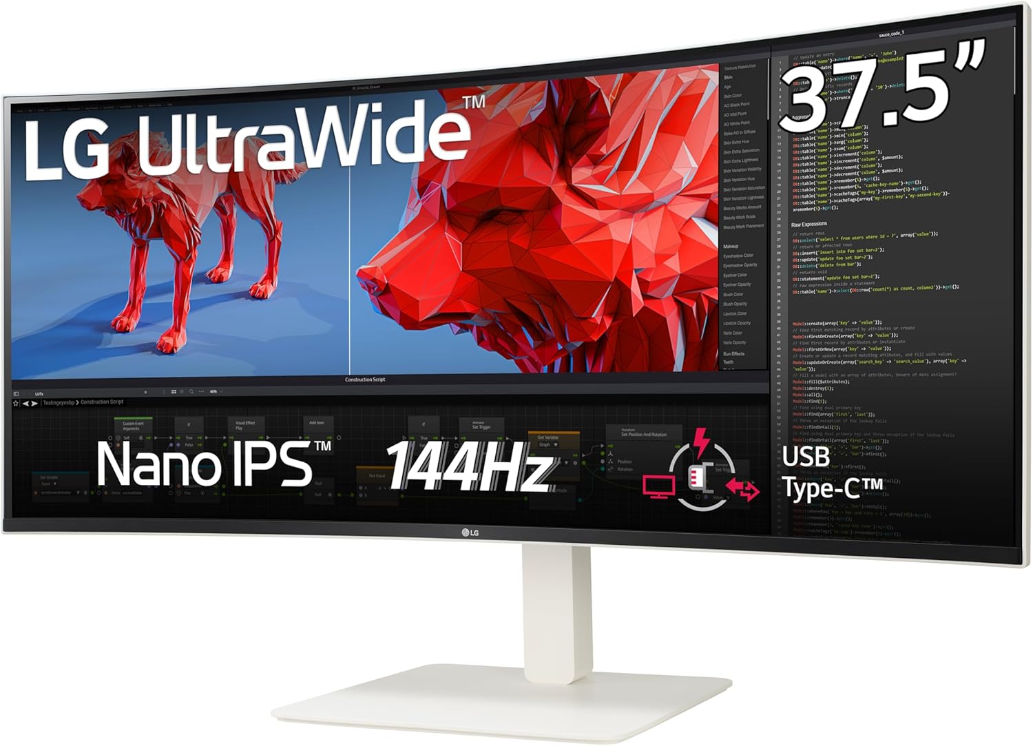 LG 38" UltraWide Quad HD LCD Gaming Monitor | 38WR85QC-W Gaming Monitor LG