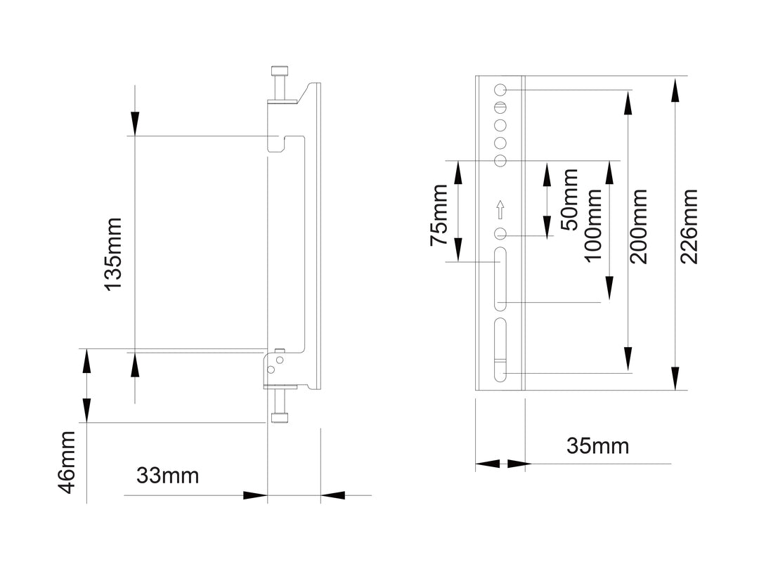 Multibrackets M Pro Series Fixed Arms - 200mm Mounting Accessory Multibrackets
