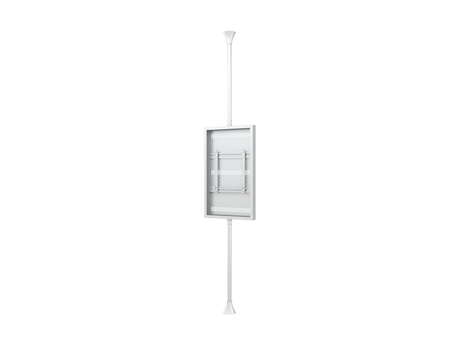 Multibrackets M Pro Series Enclosure 50" Floor to Ceiling Medium White Signage Display Enclosures Multibrackets