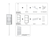 Multibrackets M Pro Series Enclosure 50" Floor to Ceiling Medium White Signage Display Enclosures Multibrackets