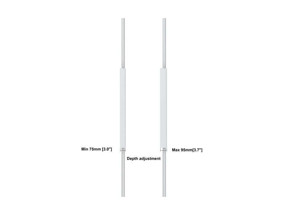 Multibrackets M Pro Series Enclosure 50" Floor to Ceiling Medium White Signage Display Enclosures Multibrackets