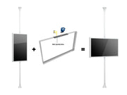 Multibrackets M Pro Series Enclosure 50" Floor to Ceiling Medium White Signage Display Enclosures Multibrackets