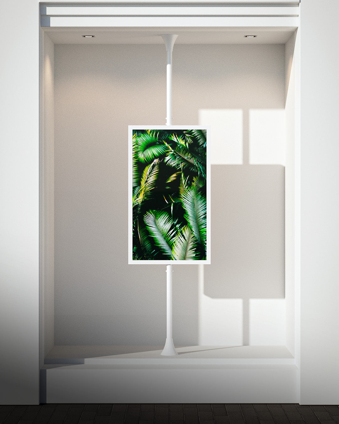 Multibrackets M Pro Series Enclosure 50" Floor to Ceiling Medium White Signage Display Enclosures Multibrackets