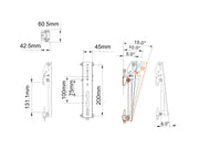 Multibrackets M Pro Series Tilt Arms - 200mm Mounting Accessory Multibrackets