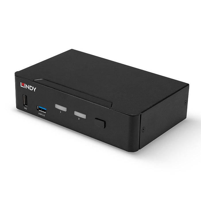 Lindy 2 Port DisplayPort 1.4, USB 3.0 & Audio KVM Switch | 39312 Switches Lindy